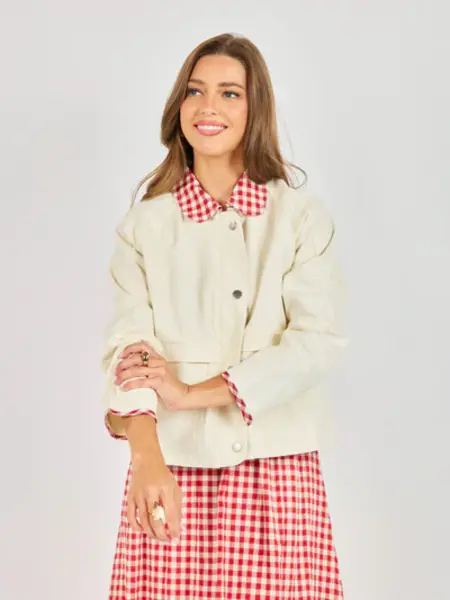 Sadie and Sage Teacup Gingham Barn Jacket