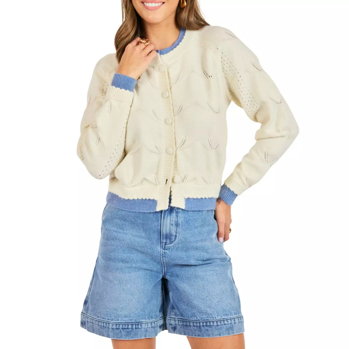 Sadie and Sage Lovenote Layered Cardigan