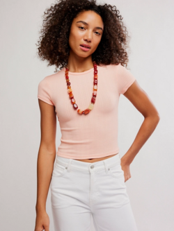 Free People Wait A Minute Baby Tee