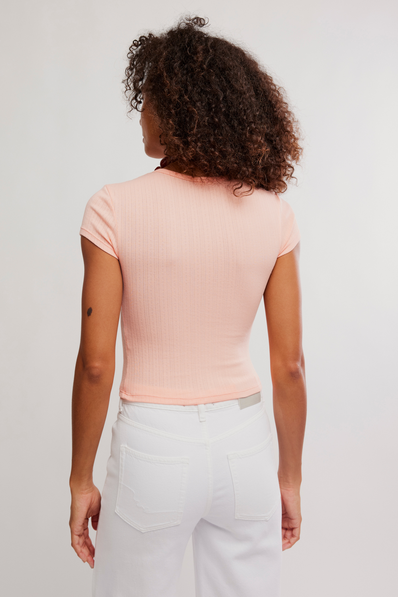 Free People Wait A Minute Baby Tee