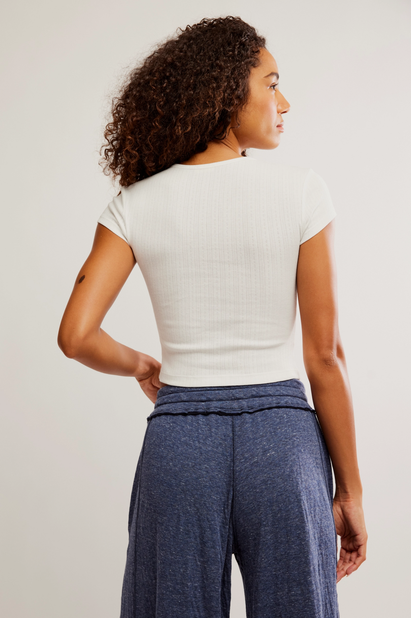 Free People Wait A Minute Baby Tee