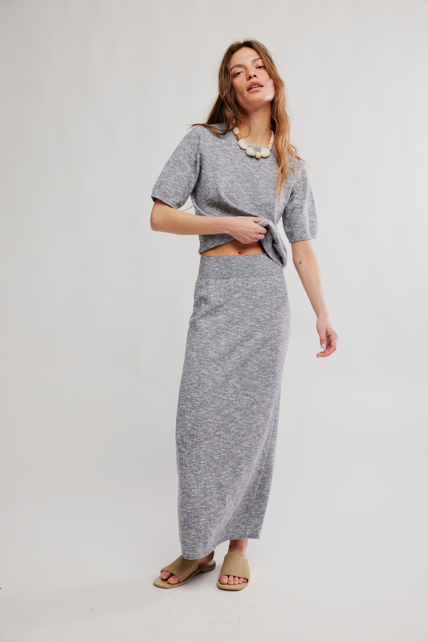 Free People Isabella Sweater Skirt Set