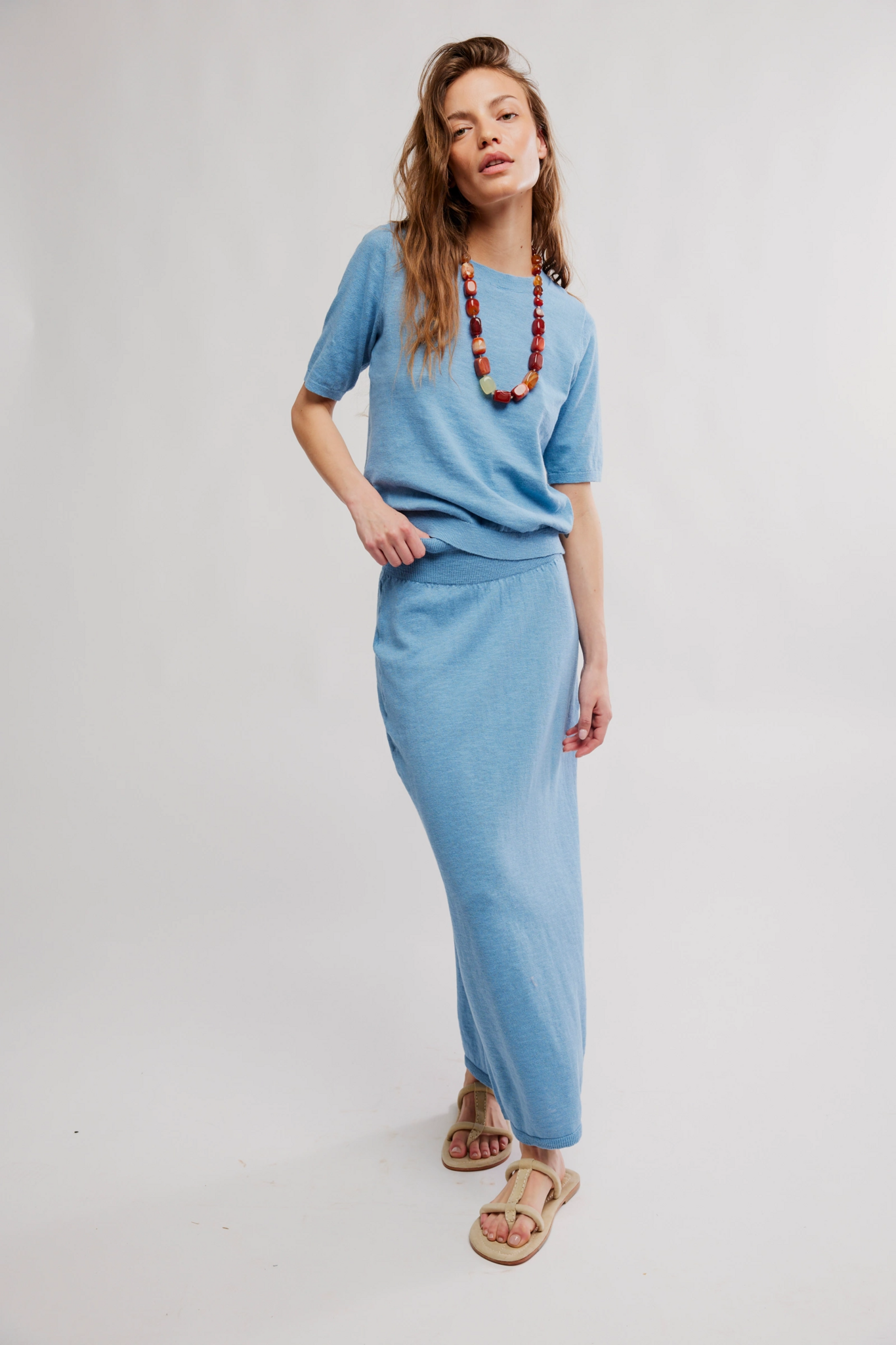 Free People Isabella Sweater Skirt Set