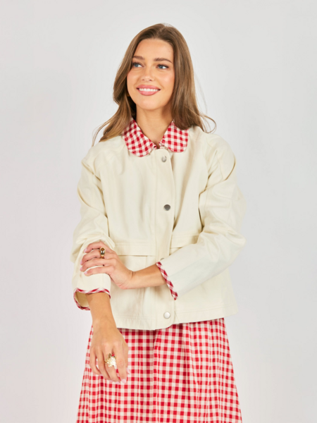 Sadie and Sage Teacup Gingham Barn Jacket