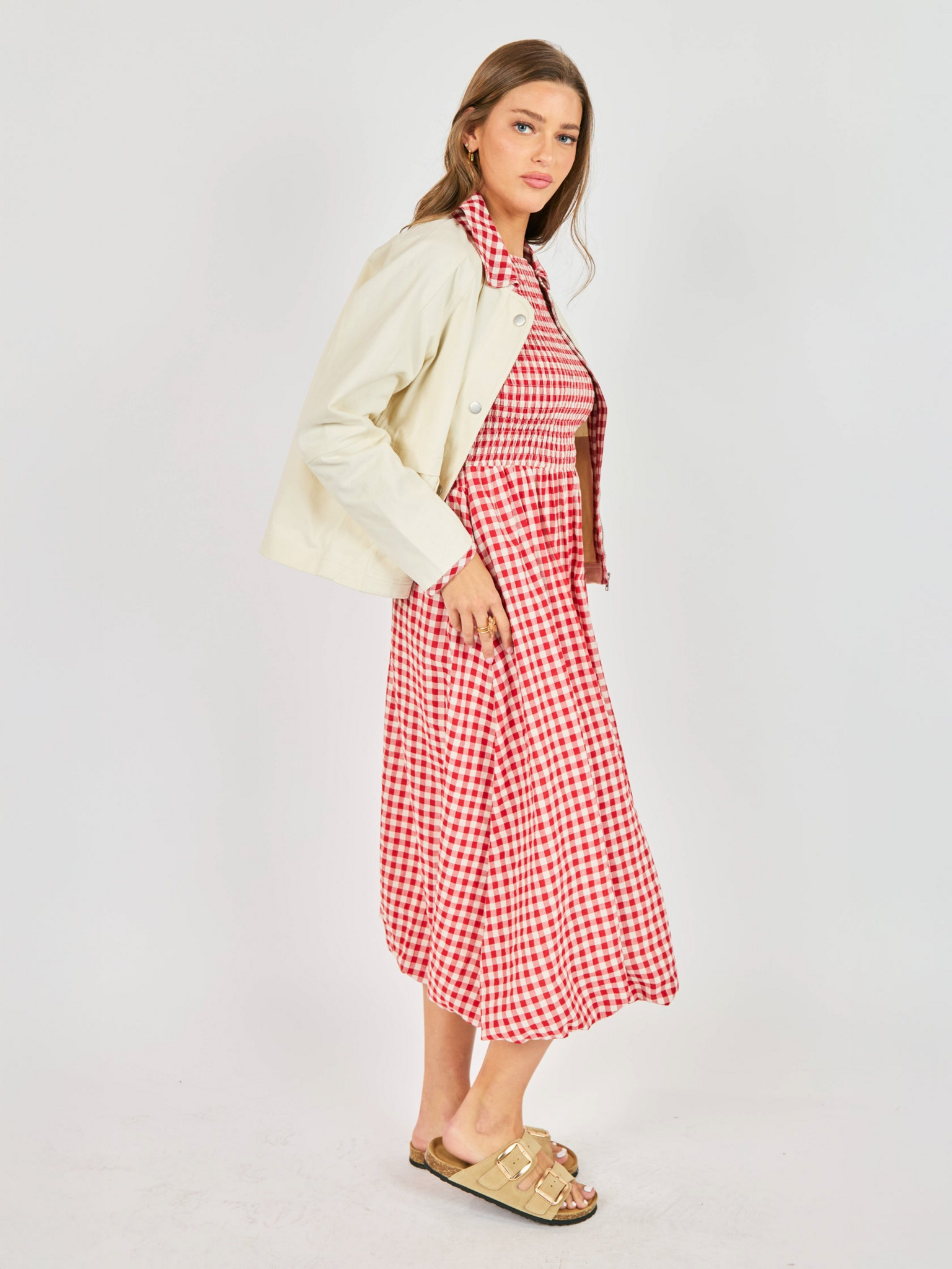 Sadie and Sage Teacup Gingham Barn Jacket
