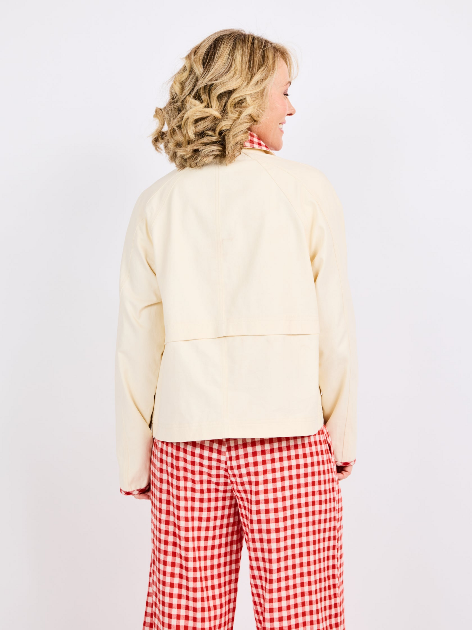 Sadie and Sage Teacup Gingham Barn Jacket