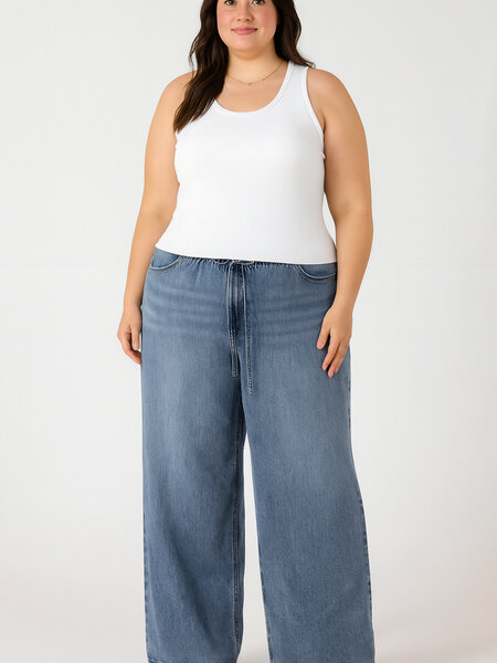 Dex Drawstring Waist Denim Pant