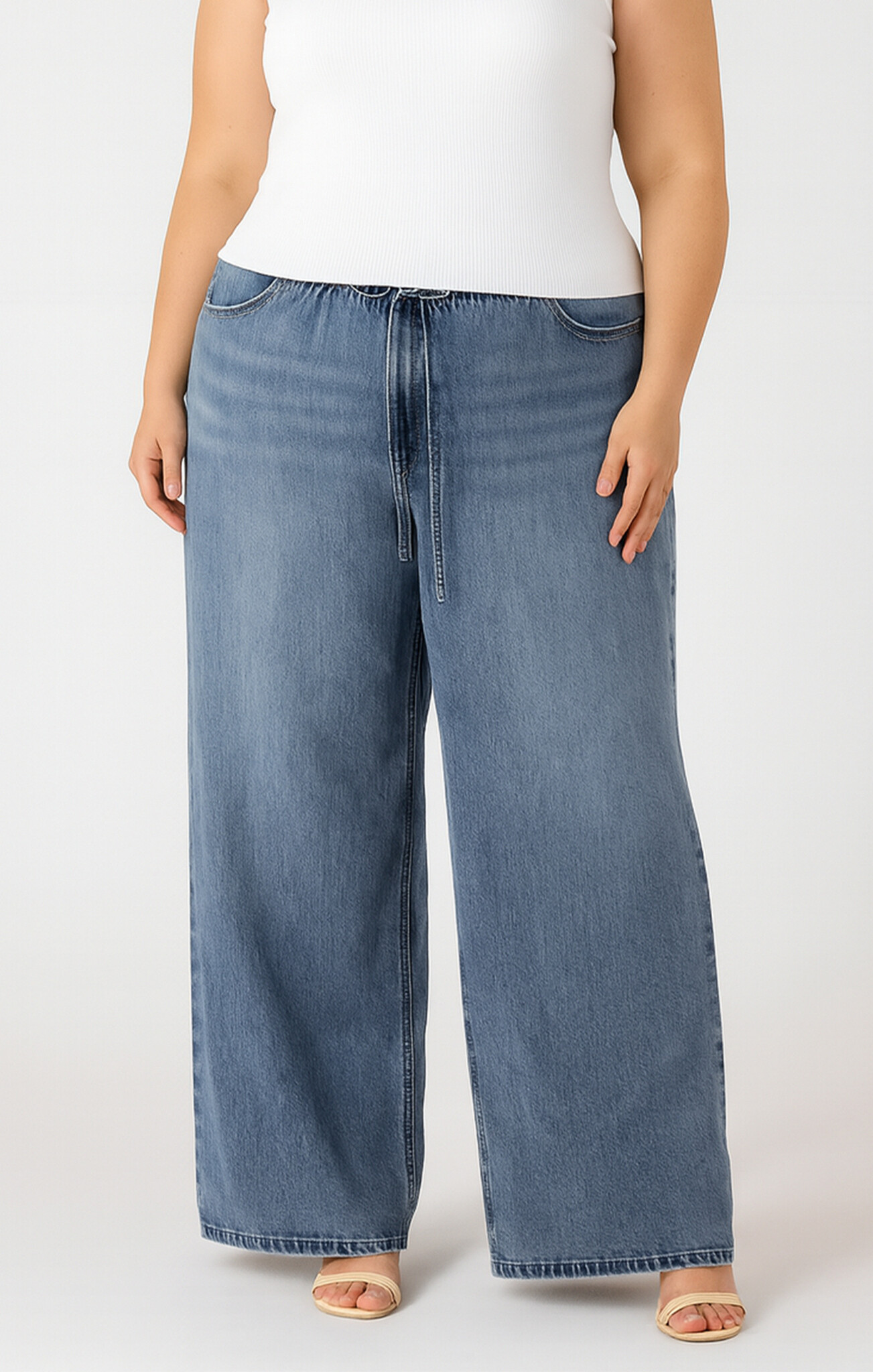 Dex Drawstring Waist Denim Pant
