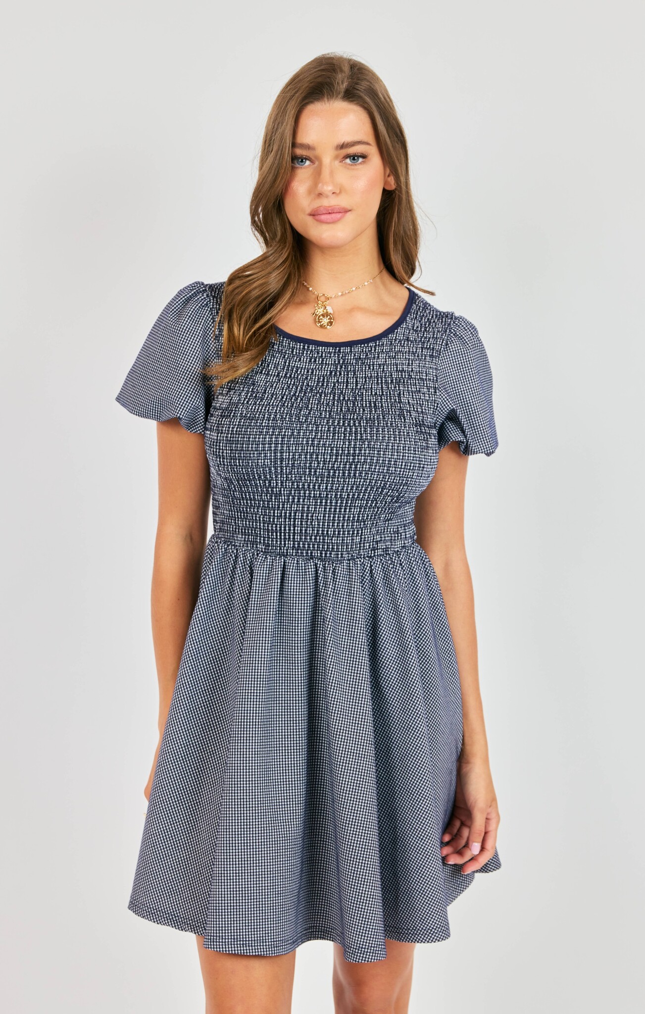 Sadie and Sage Frankie Smocked Mini Dress