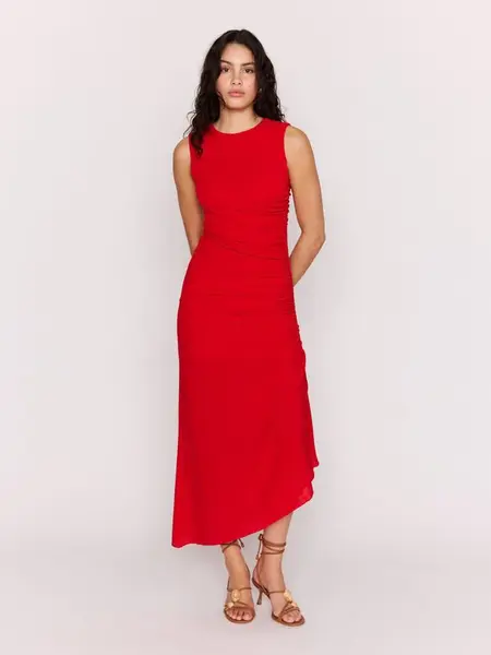 MinkPink Rosa Drawstring Midi Dress