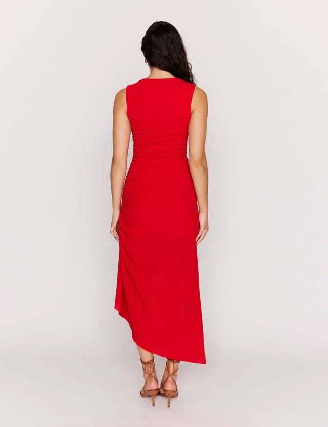 MinkPink Rosa Drawstring Midi Dress