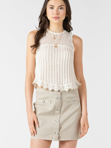 Dex Contrast Trim Sweater Tank