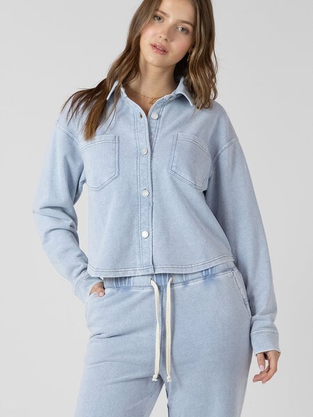 Dex Cropped Knit Overshirt