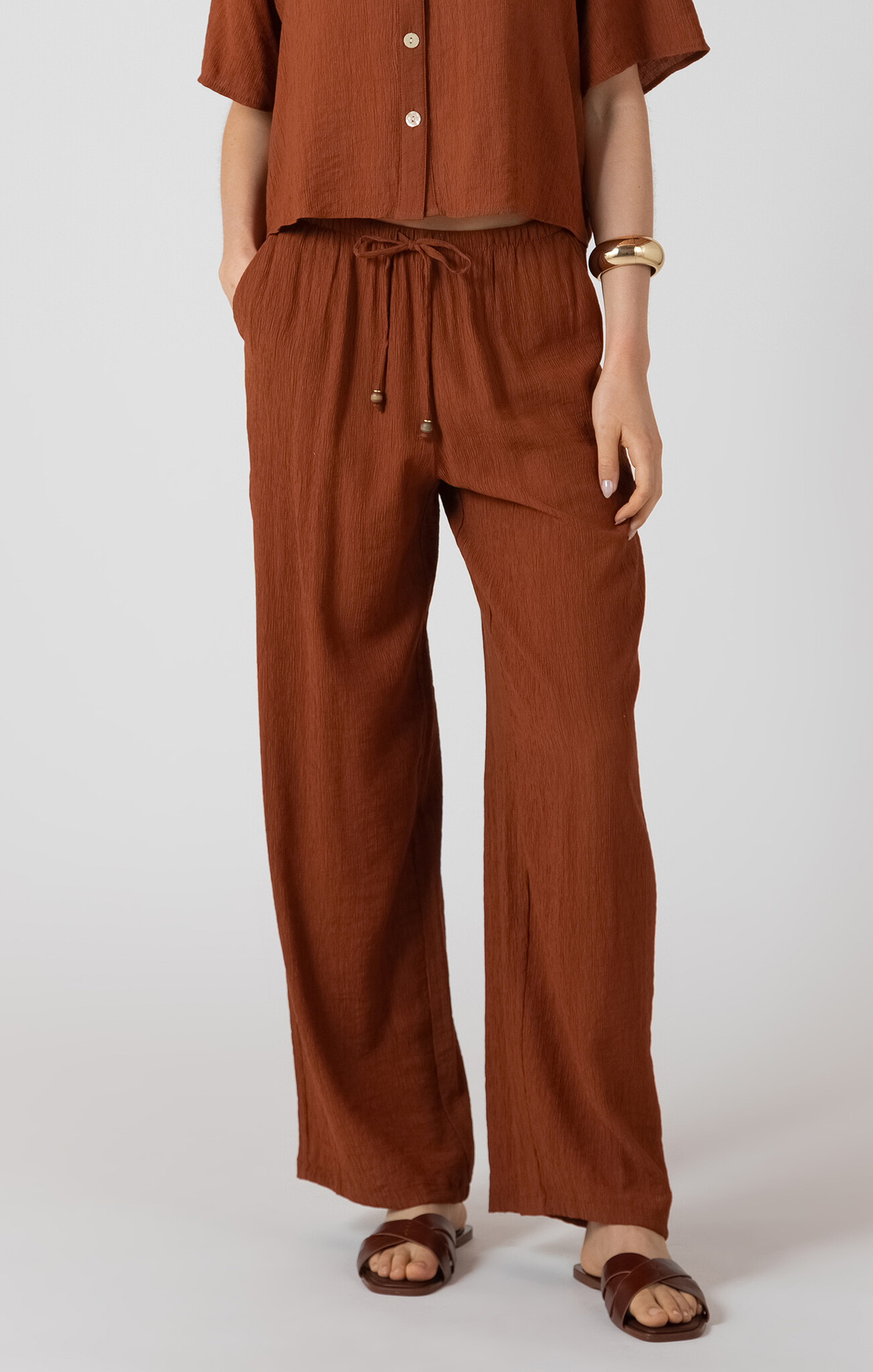 Dex Drawstring Wide Leg Pant