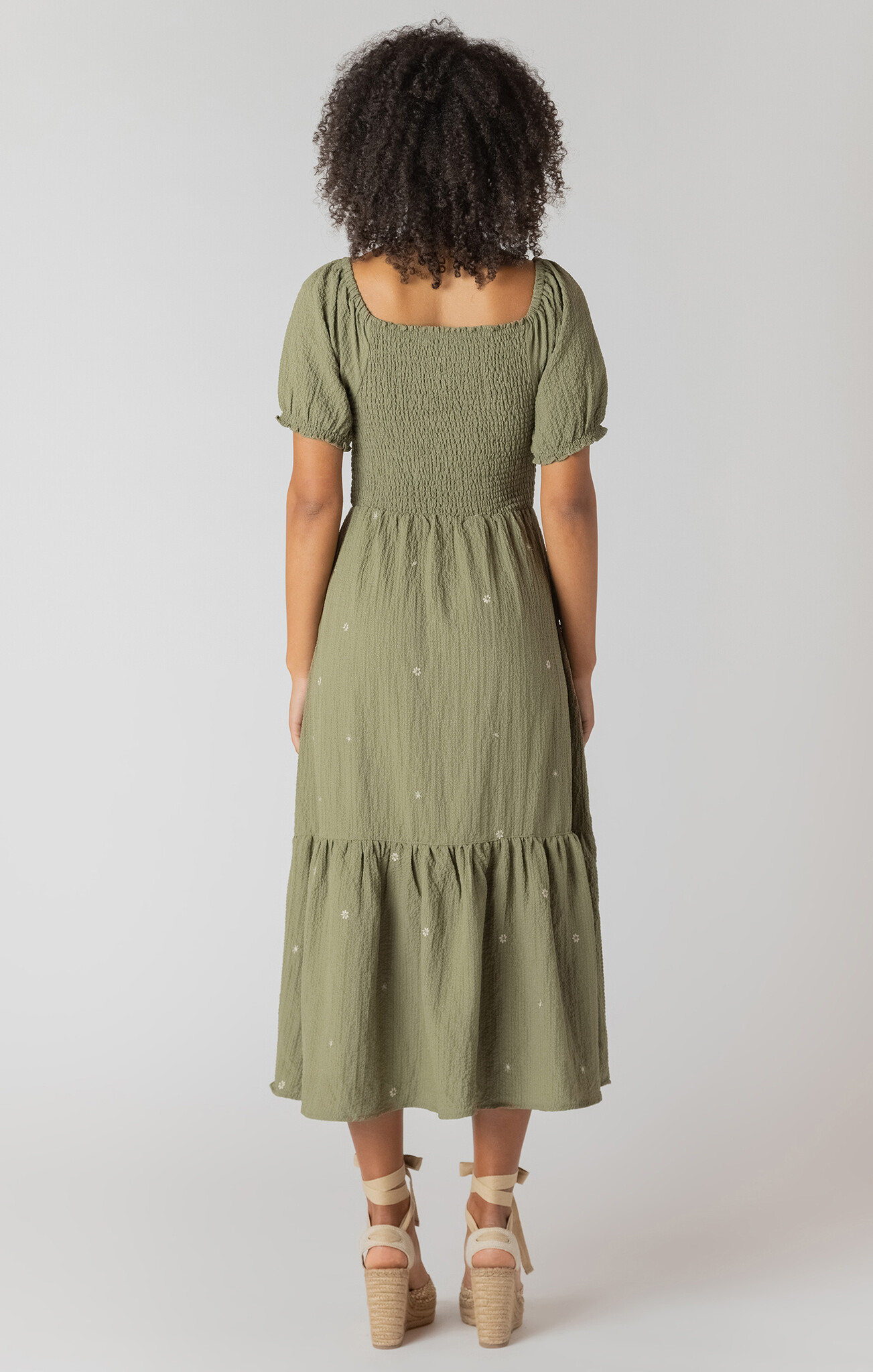 Dex Smocked Waist Tiered Maxi Dress