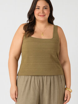 Dex Squareneck Textured Tank