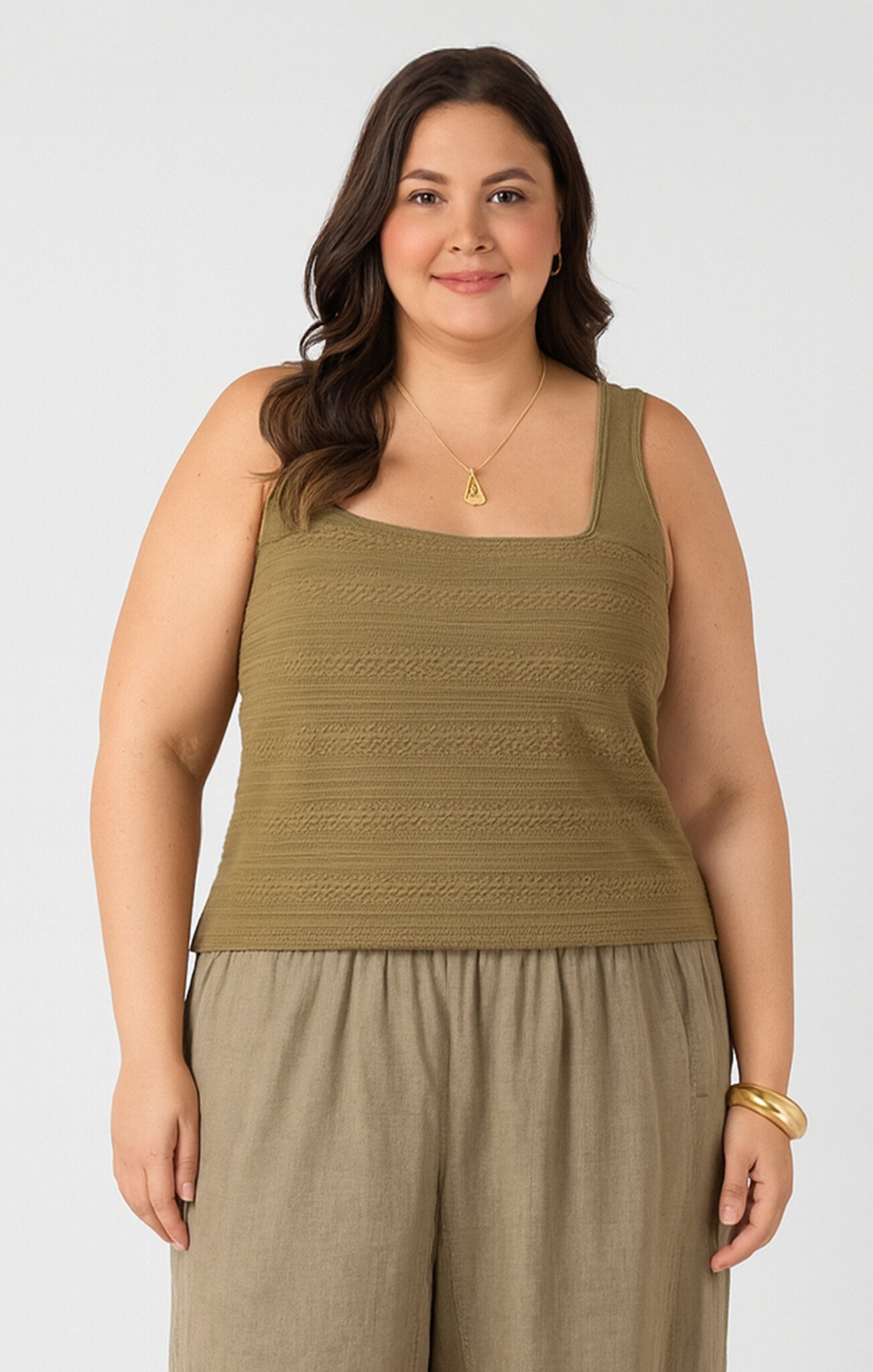 Dex Squareneck Textured Tank