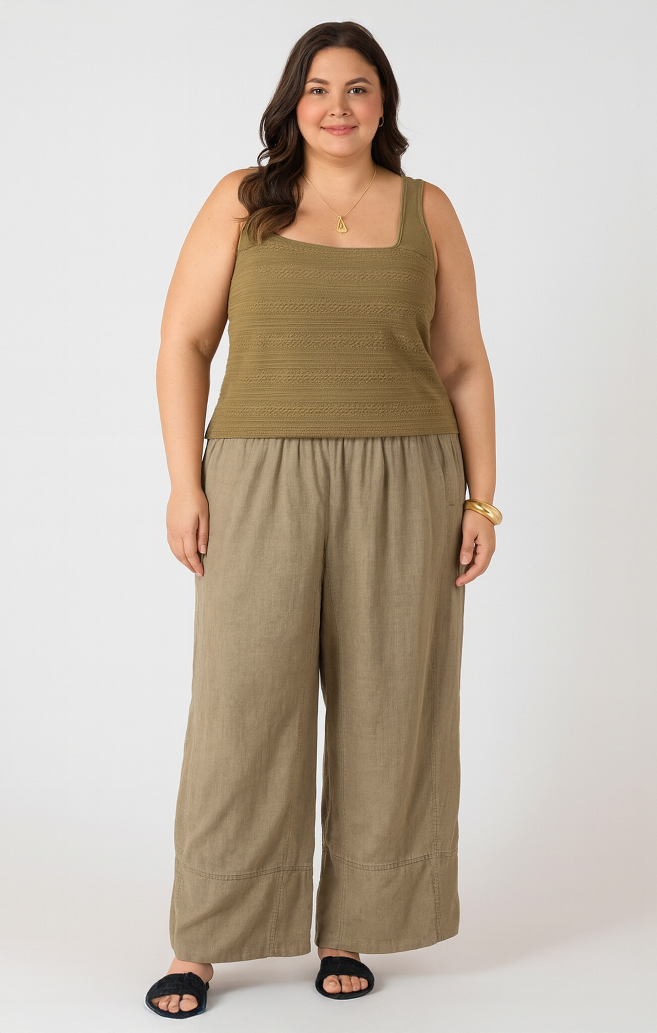 Dex Wide Leg Linen Pant