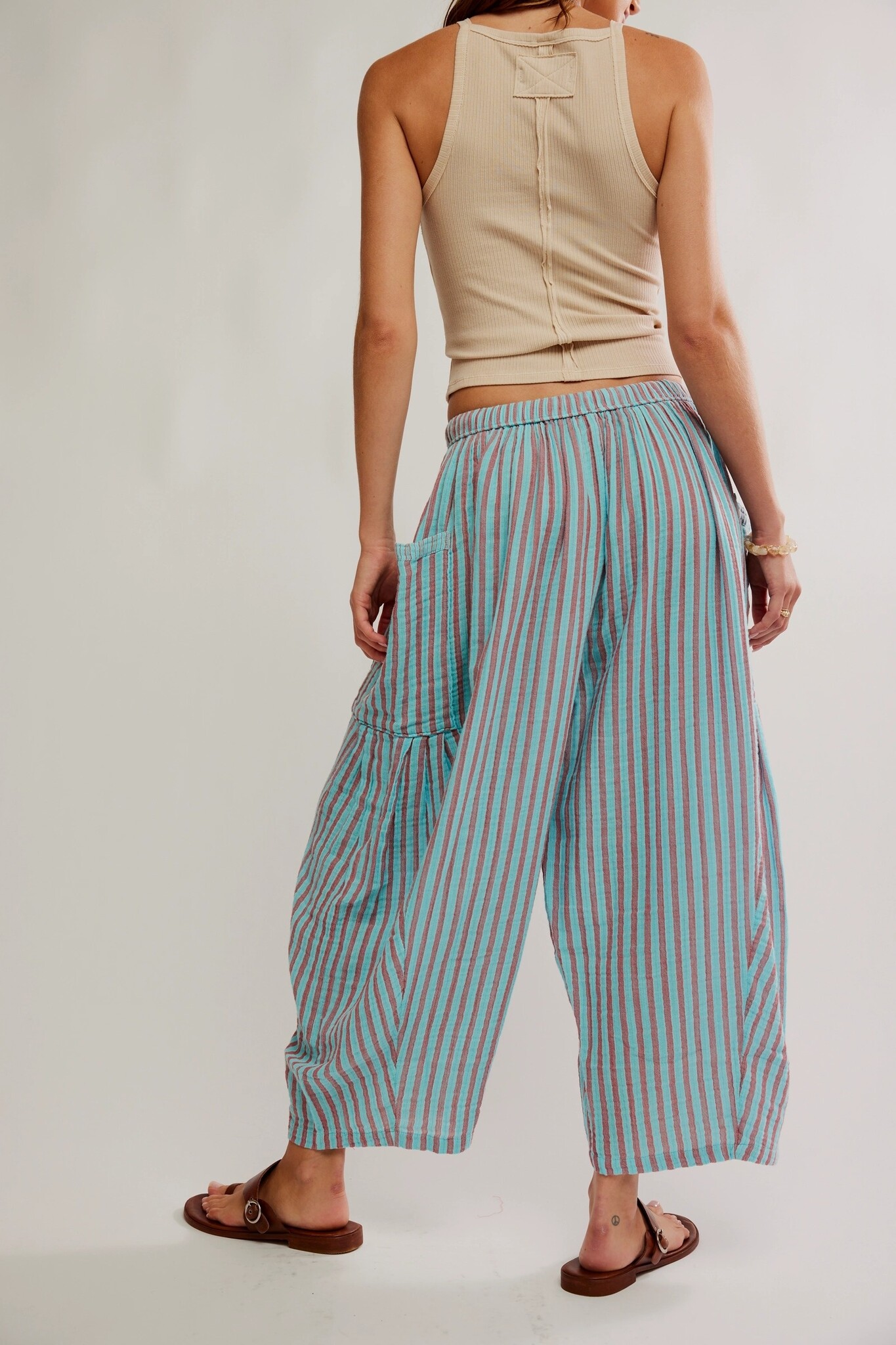 Free People Striped Quinn Pant