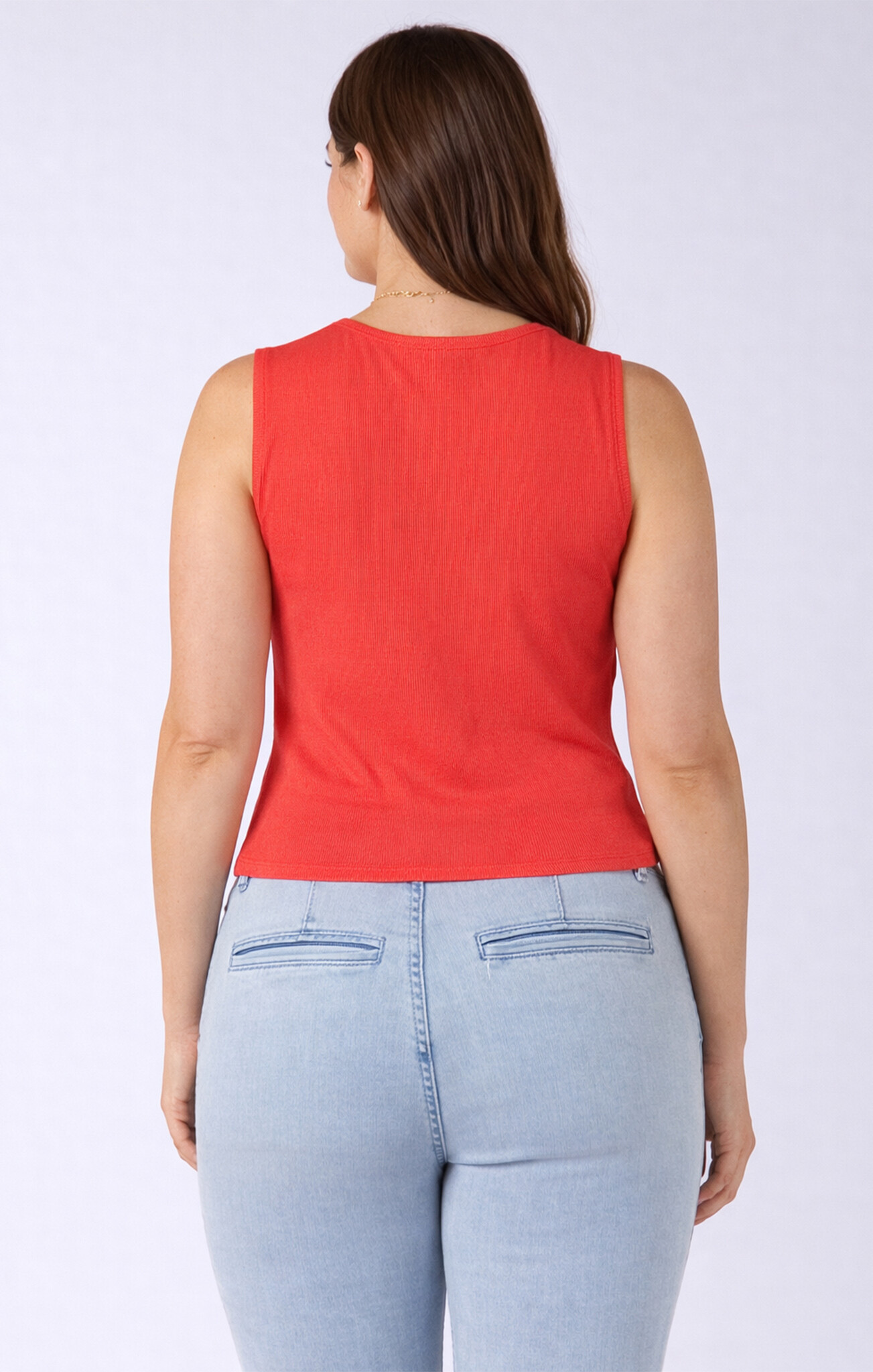 Dex Asymmetrical Button Detail Tank