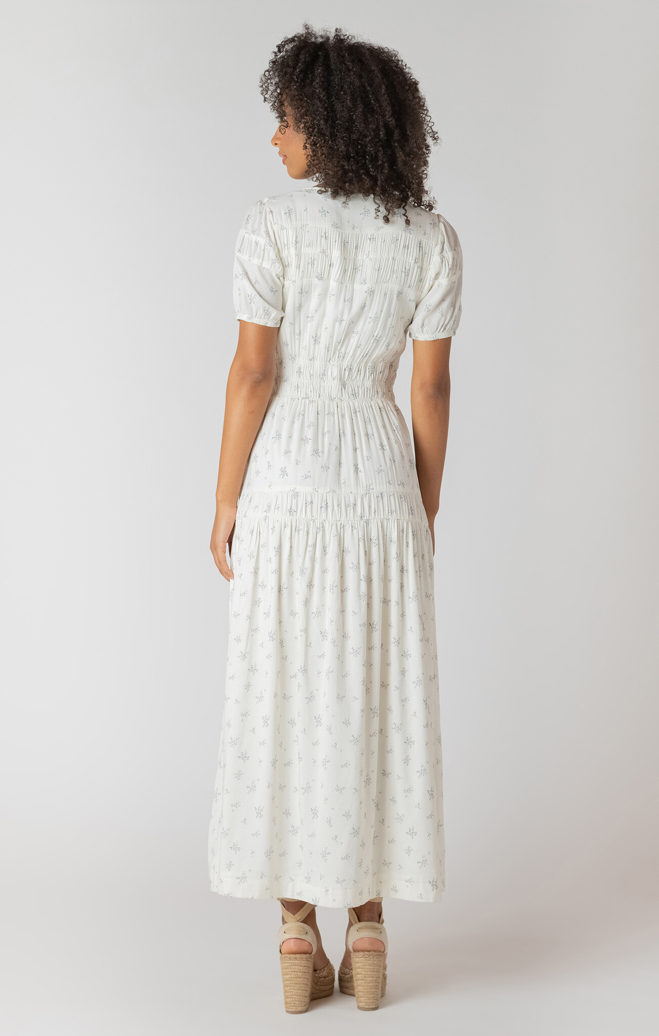 Dex Botton Smocking Dress