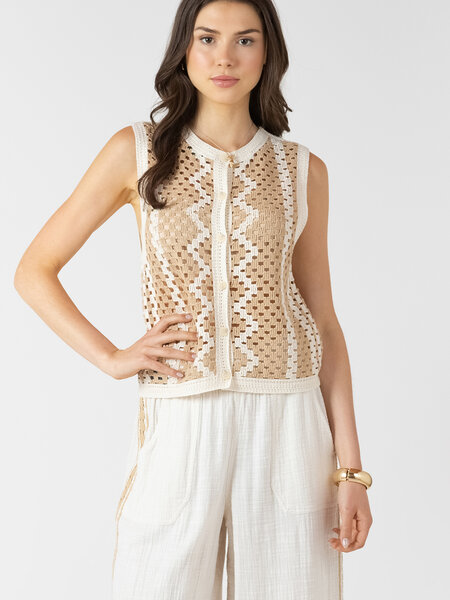 Dex Button Open Work Sweater