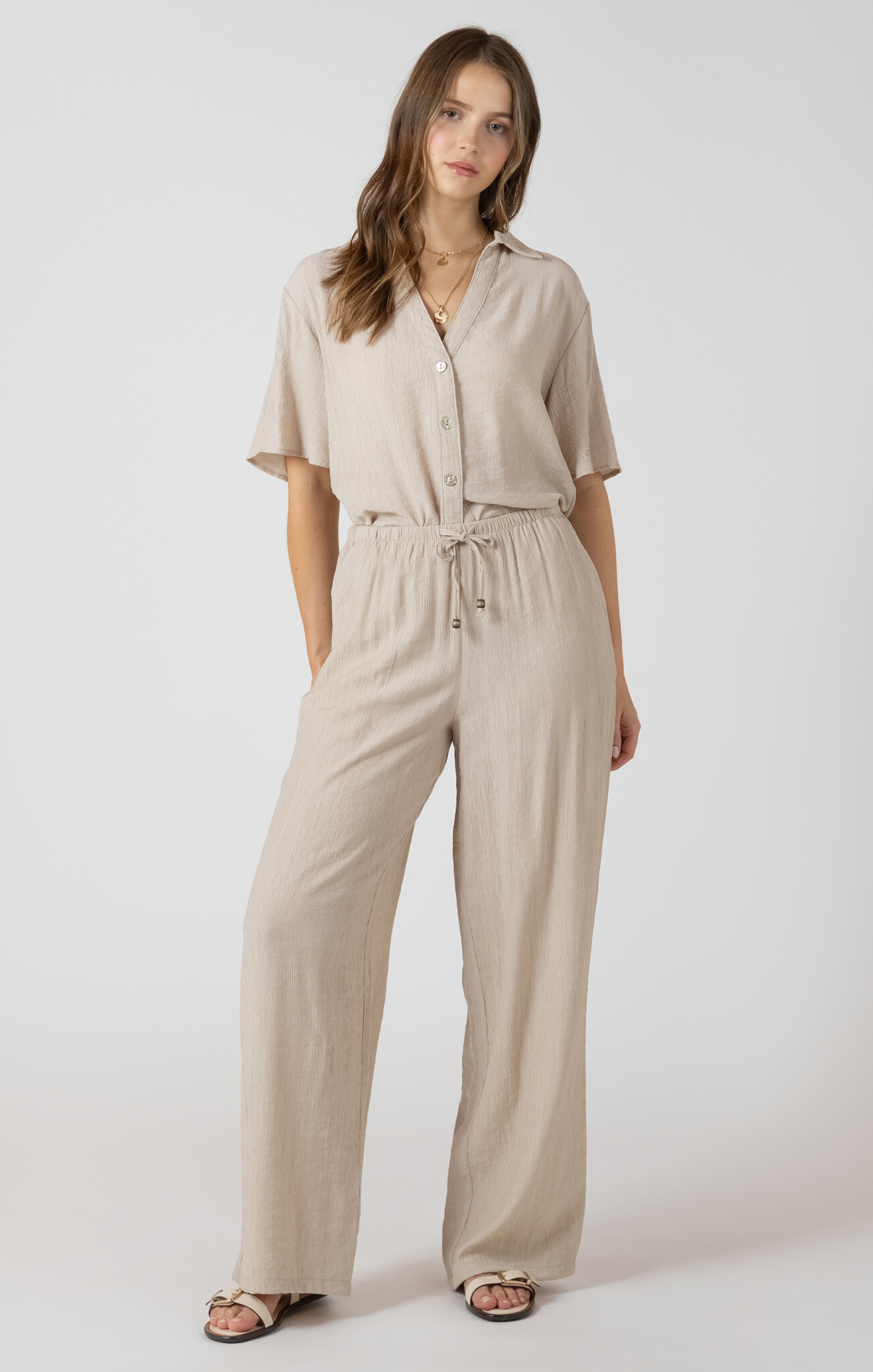 Dex Drawstring Wide Leg Pant