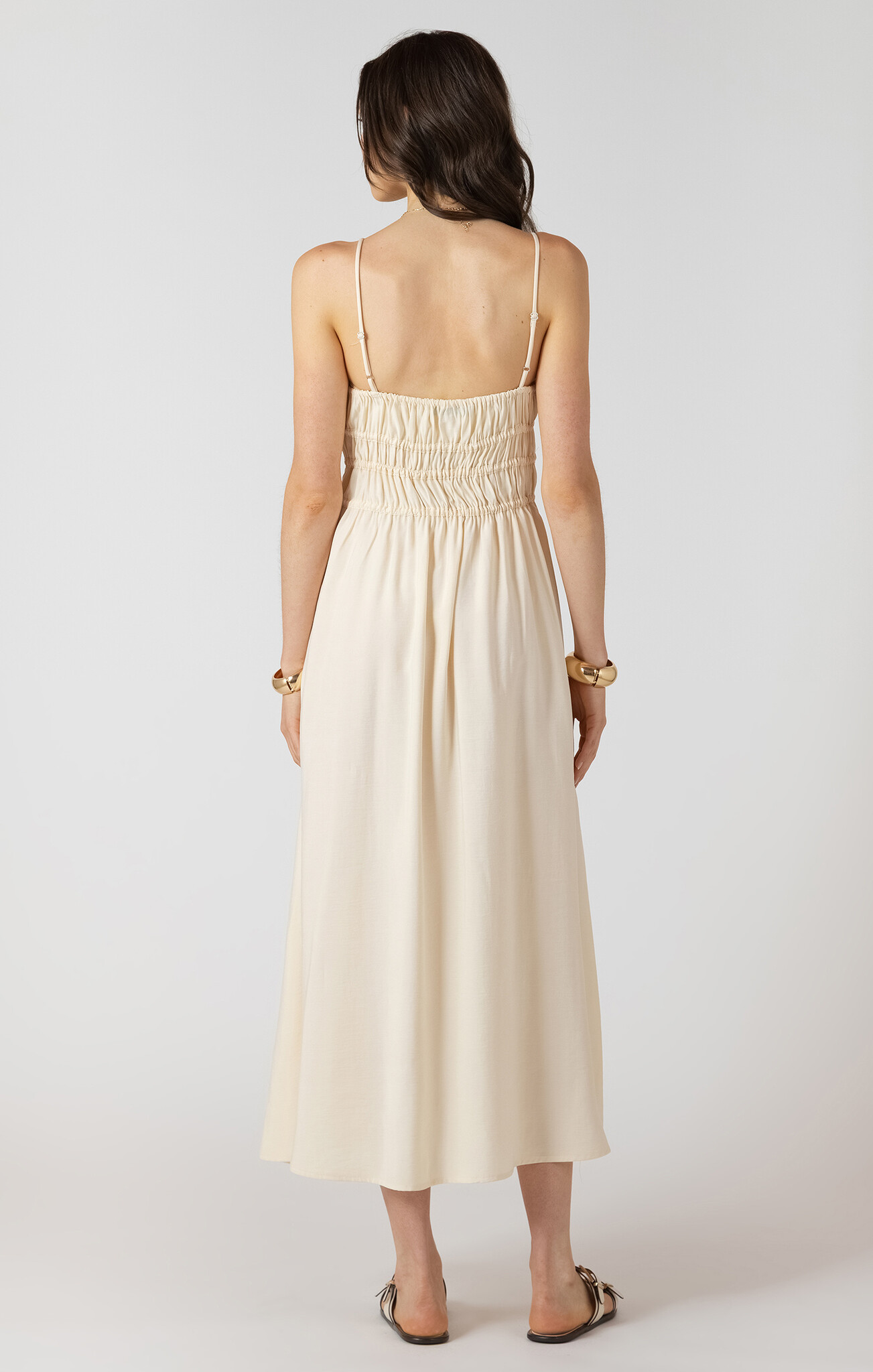 Dex Elastic Waist Midi Dress