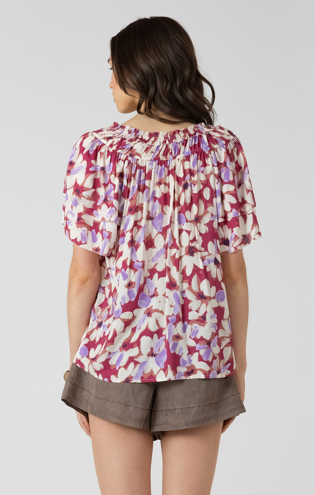 Dex Flutter Sleeve Blouse