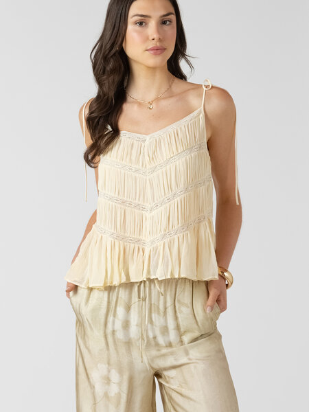 Dex Lace Insert Tie Shoulder Cami