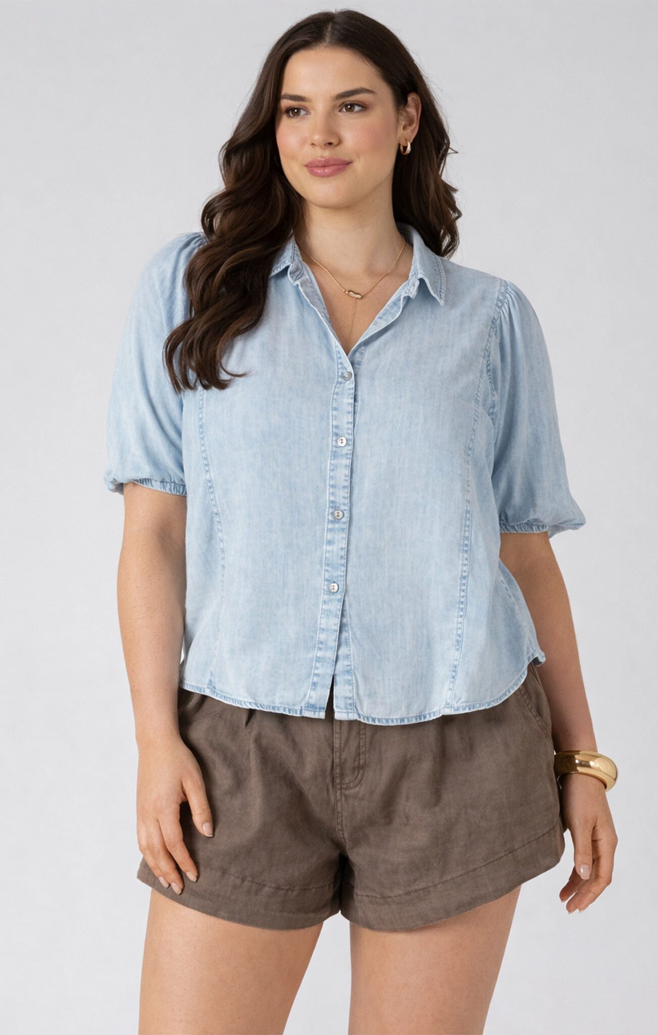 Dex Panelled Button Front Blouse