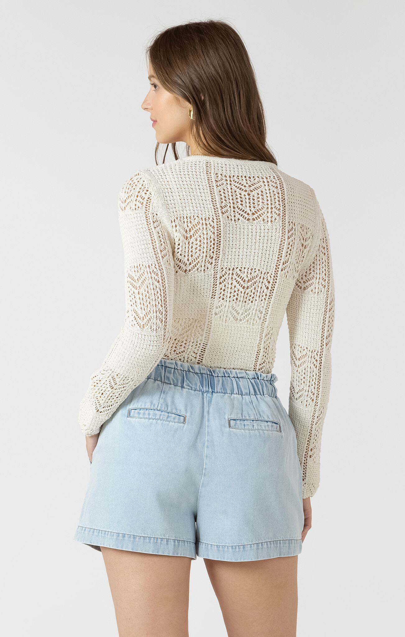 Dex Pointelle Knit Cardigan