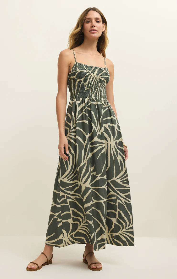 Z Supply Bayside Tova Palm Midi Dress