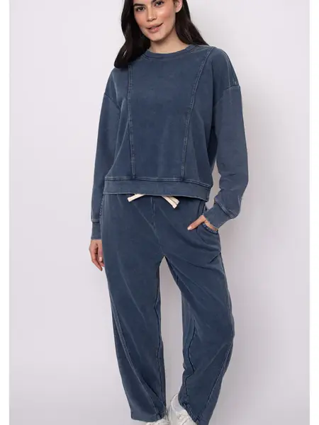 RD Style Silco Denim Look Terry Pants