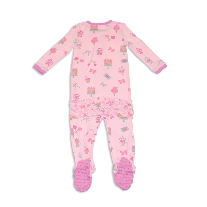 Silkberry Baby Bamboo Ruffle Footed Sleeper w/ Zipper