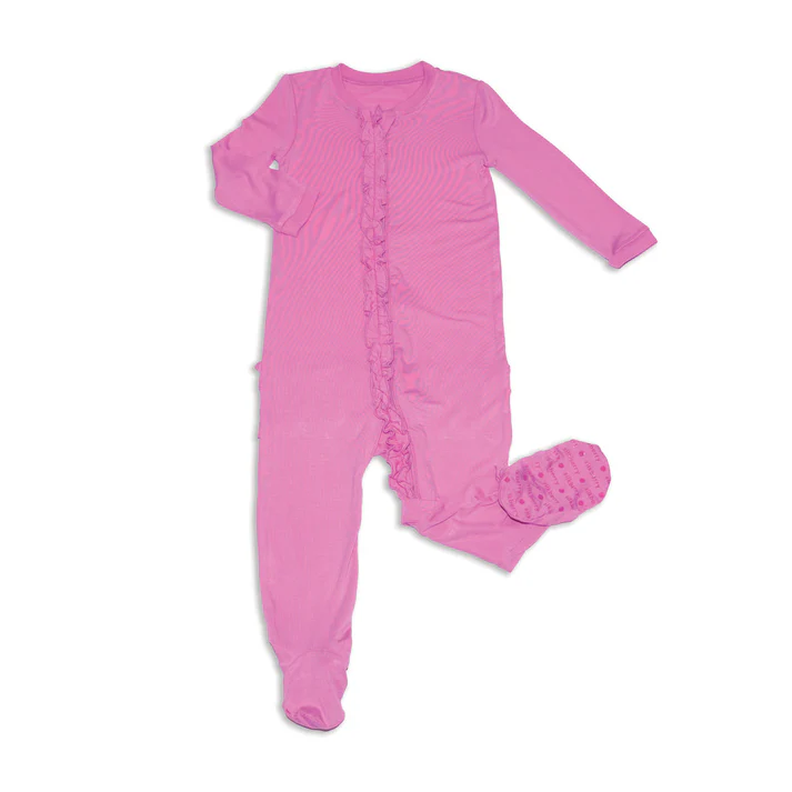 Silkberry Baby Bamboo Ruffle Footed Sleeper w/ Zipper
