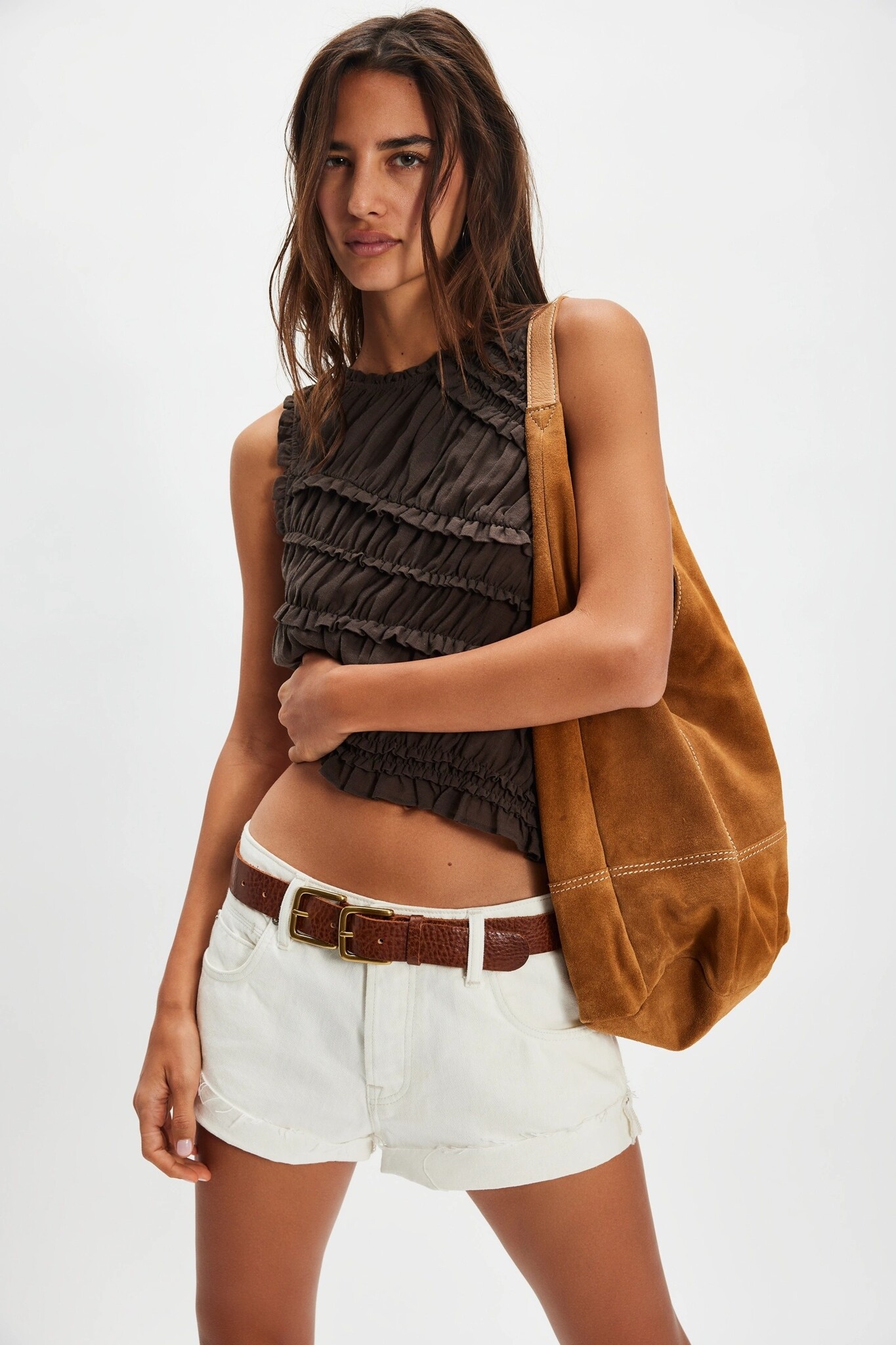 Free People Pink Sands Smocked Top