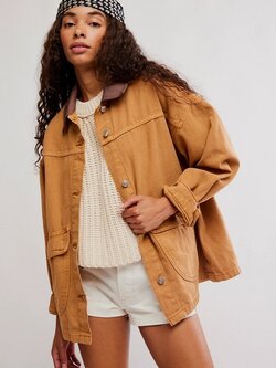Free People Lemon Denim Jacket