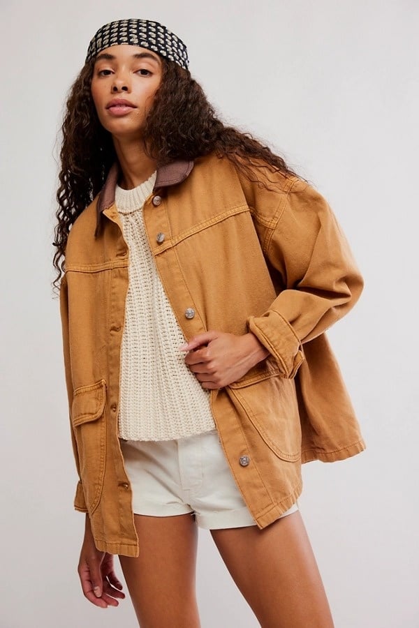 Free People Lemon Denim Jacket