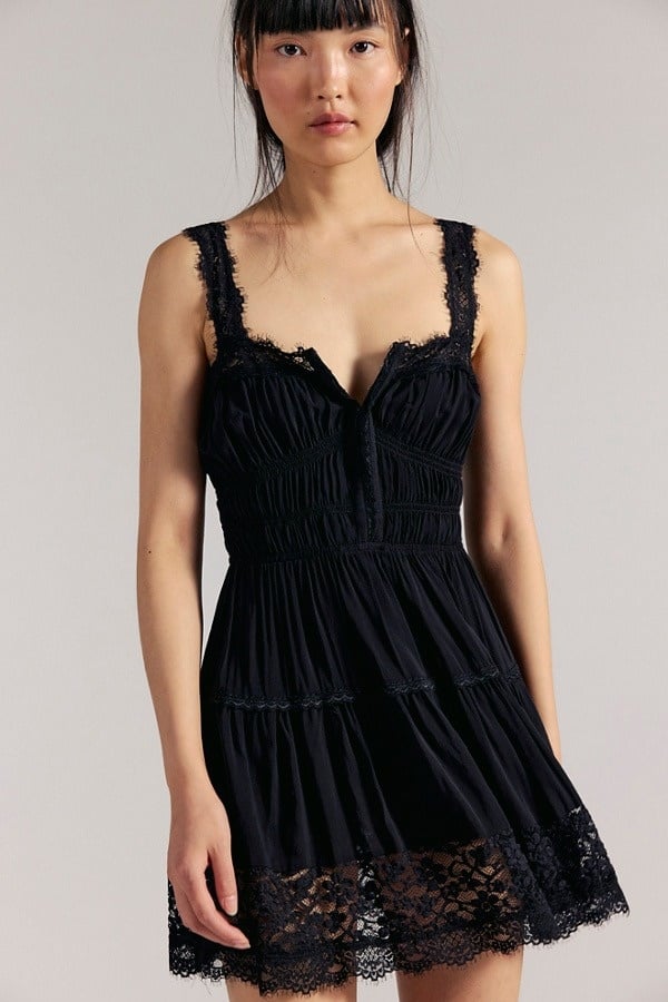 Free People So In Love Mini Slip Dress