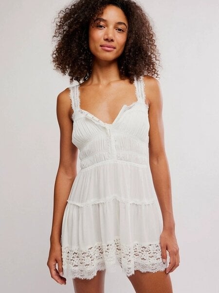Free People So In Love Mini Slip Dress