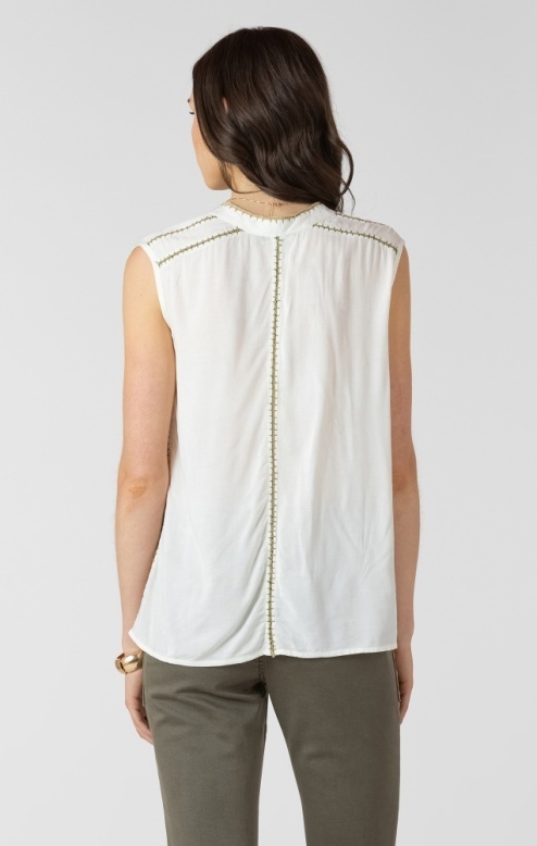 Dex Beaded Contrast Trim Blouse