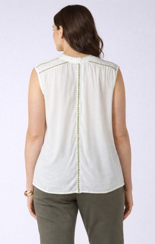 Dex Beaded Contrast Trim Blouse