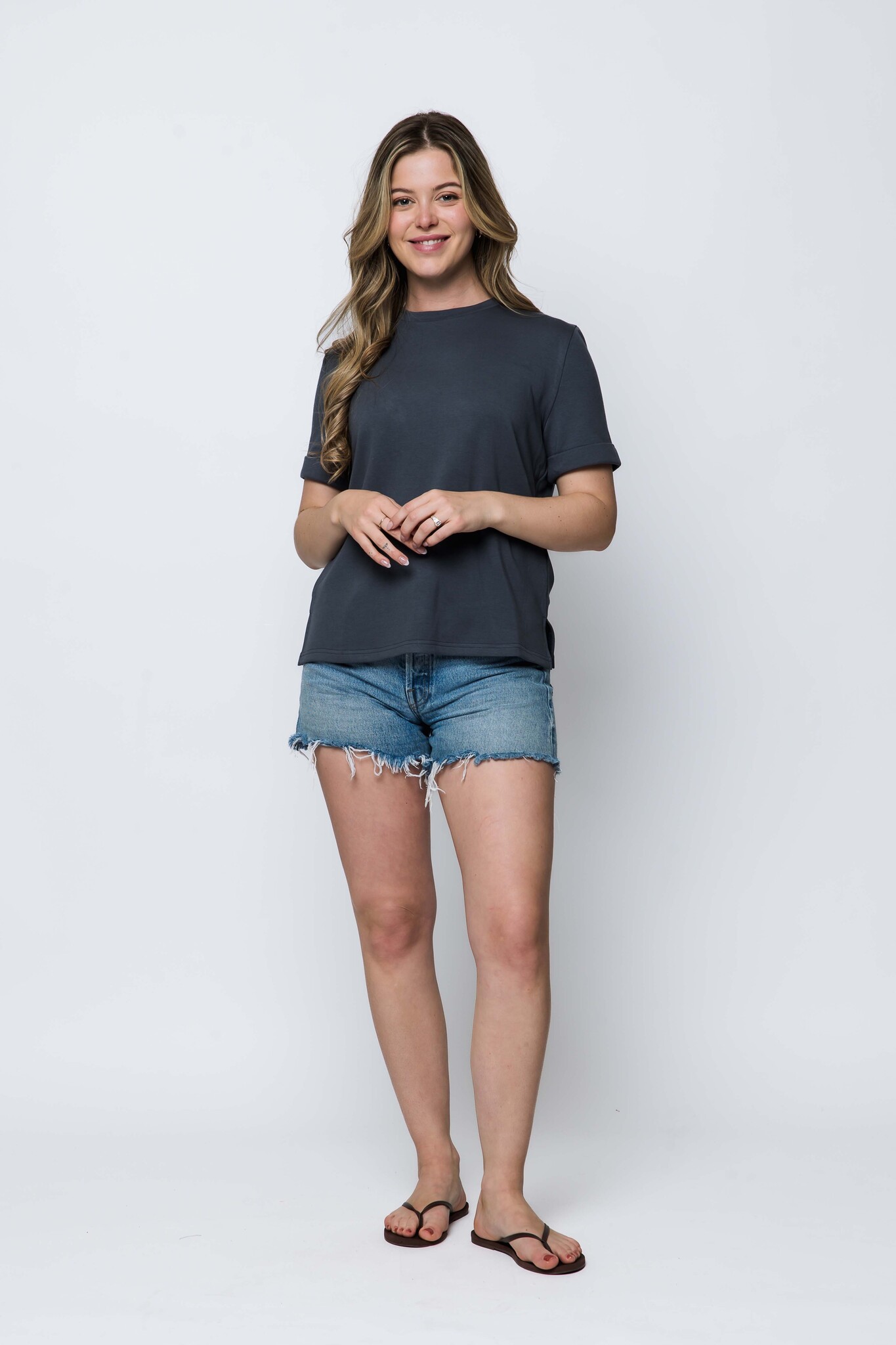 Orb Jill Luxe Fleece Cuffed Tee