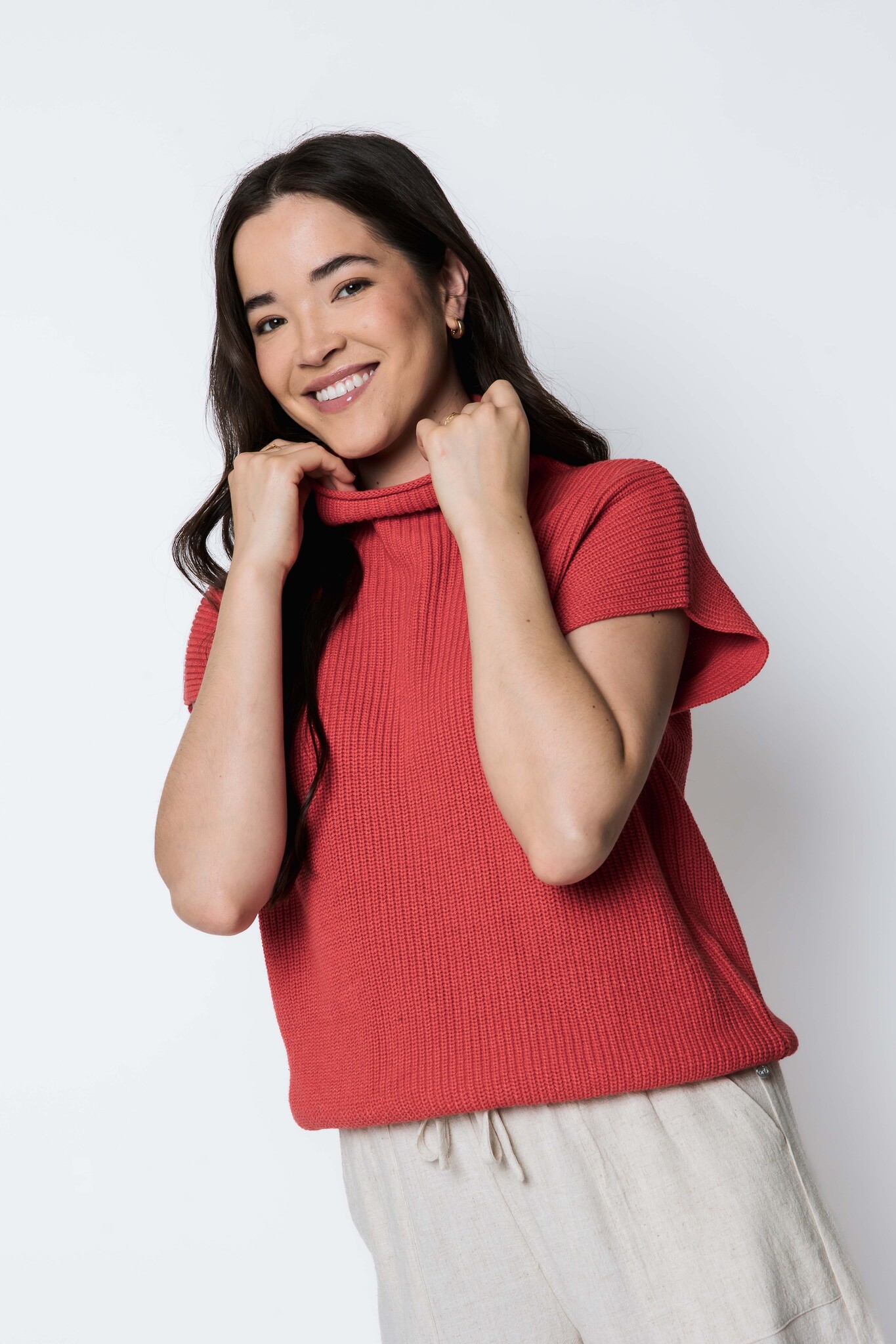 Orb Shawna Sleeveless Funnel Neck