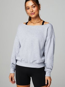 Fabletics Year Round Terry Off Shoulder Sweatshirt
