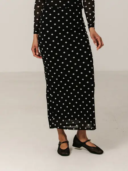 Brunette The Label Mesh Tube Maxi Skirt