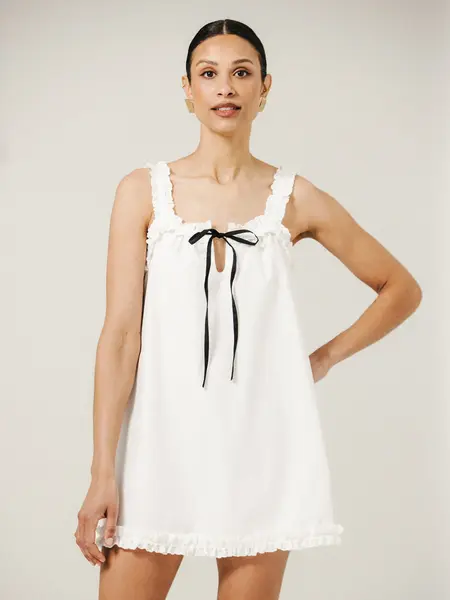 Brunette The Label Babydoll Ruffle Dress