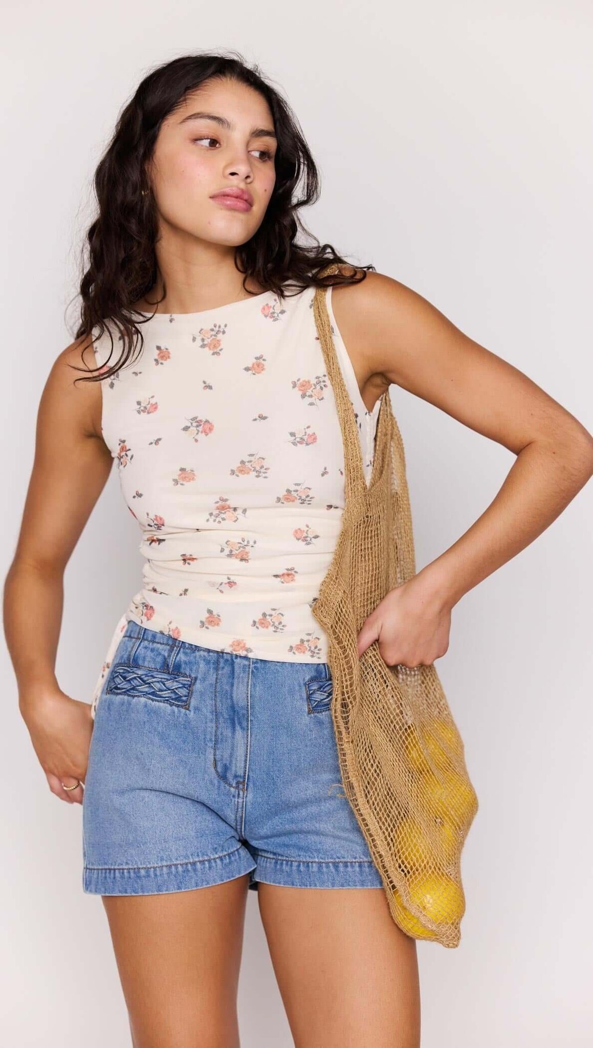 MinkPink Sabine Drawstring Mesh Top