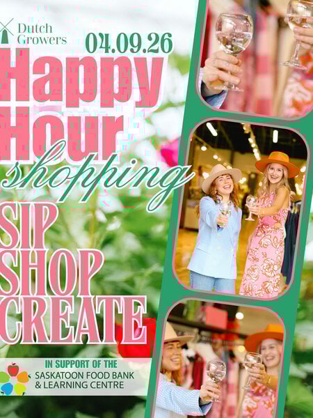 Happy Hour Shopping Event (In Support of the YXE Food Bank) April 9th 5pm-8pm